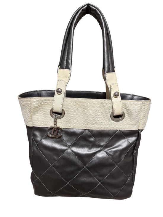 CHANEL Handbags - Chanel Biarritz PM Shopper – Metallic Silver/Ivory – Rare Color